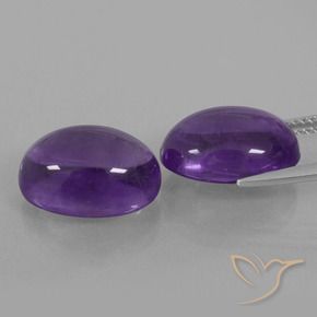 Amethyst Gemstones in 14 x 10 mm (calibrated) Size for Sale, Amethyst Stones in Medium Violet Color
