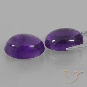 Amethyst Gemstones in 14 x 10 mm (calibrated) Size for Sale, Amethyst Stones in Medium Violet Color