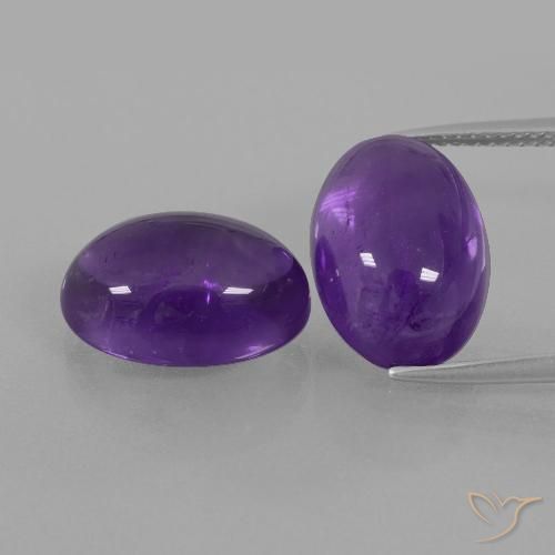 13.97 ct Oval Cabochon Amethyst, 14 x 9.8 mm From Brazil, Photo A