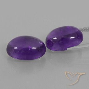Amethyst Gemstones in 14 x 10 mm (calibrated) Size for Sale, Amethyst Stones in Medium Violet Color