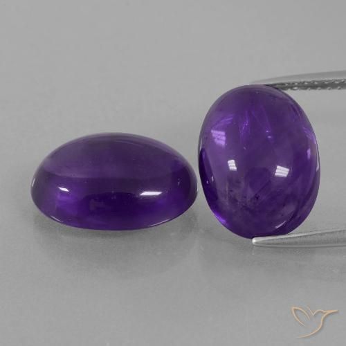 11.63 ct Oval Cabochon Amethyst, 13.7 x 10.1 mm From Brazil, Photo A