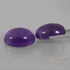 Amethyst Gemstones in 14 x 10 mm (calibrated) Size for Sale, Amethyst Stones in Medium Violet Color