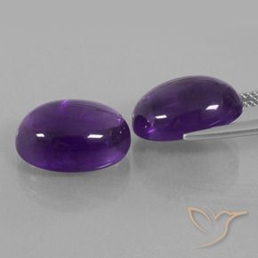 Amethyst Gemstones in 14 x 10 mm (calibrated) Size for Sale, Amethyst Stones in Medium Violet Color