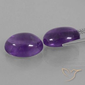 Amethyst Gemstones in 14 x 10 mm (calibrated) Size for Sale, Amethyst Stones in Medium Violet Color