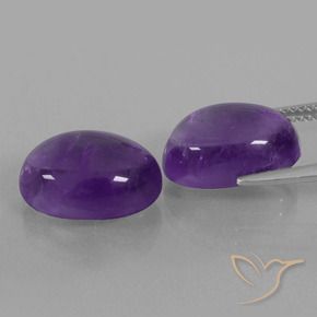 Amethyst Gemstones in 14 x 10 mm (calibrated) Size for Sale, Amethyst Stones in Medium Violet Color