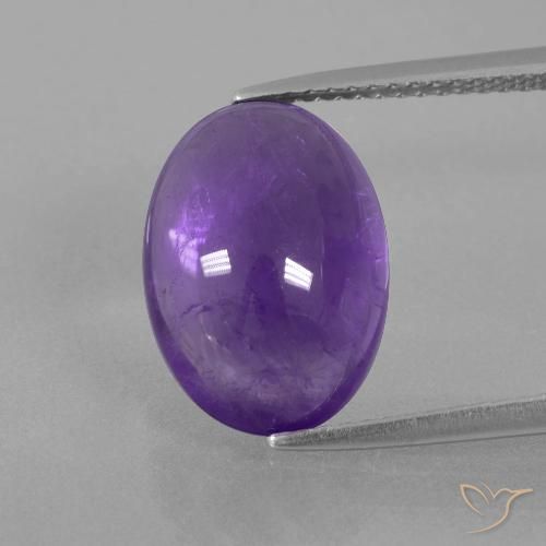6.34ct Natural Medium-Light Violet Amethyst, Oval, Transparent
