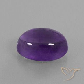 6.95 ct Violet Amethyst Stone, Natural Amethyst in Oval Cabochon Shape for Sale