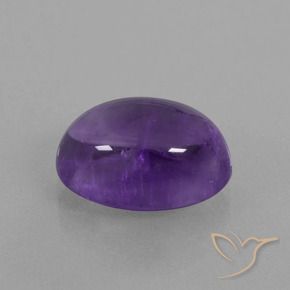 6.85 ct Violet Amethyst Stone, Natural Amethyst in Oval Cabochon Shape for Sale