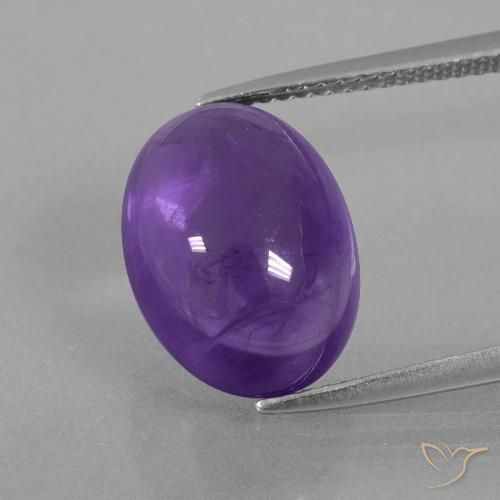 7.03ct Natural Medium Violet Amethyst, Oval, Transparent