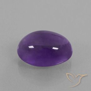 7.03 ct Violet Amethyst Stone, Natural Amethyst in Oval Cabochon Shape for Sale