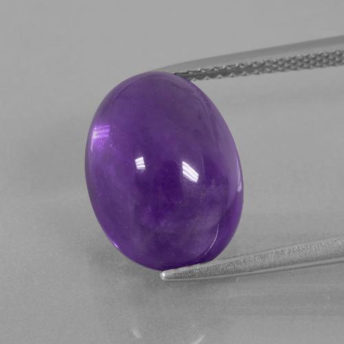 Medium Violet Amethyst Gem - 7.8ct Oval Cabochon (ID: 392777)