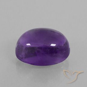 8.55 ct Violet Amethyst Stone, Natural Amethyst in Oval Cabochon Shape for Sale