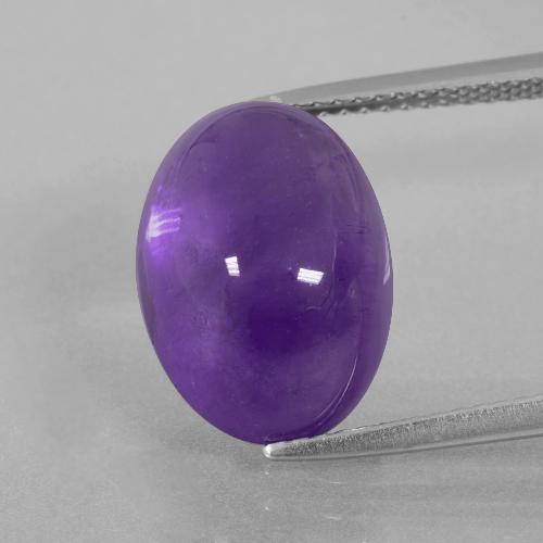 Medium Violet Amethyst Gem - 9.1ct Oval Cabochon (ID: 392800)