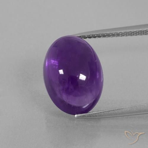 8.04ct Natural Medium Violet Amethyst, Oval, Transparent