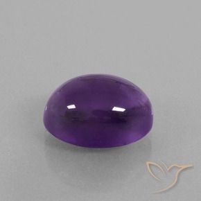 8.04 ct Violet Amethyst Stone, Natural Amethyst in Oval Cabochon Shape for Sale
