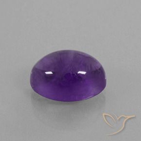 7.58 ct Violet Amethyst Stone, Natural Amethyst in Oval Cabochon Shape for Sale