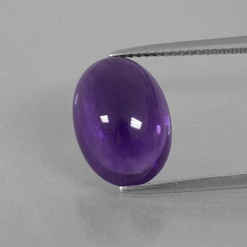 Medium Violet Аметист Камень - 6.6ct Овал Кабошон (ID: 392806)