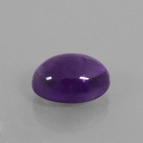 7.27 ct Violet Amethyst Stone, Natural Amethyst in Oval Cabochon Shape for Sale