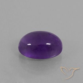 6.72 ct Violet Amethyst Stone, Natural Amethyst in Oval Cabochon Shape for Sale