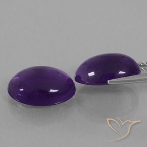 Amethyst Gemstones in 14 x 10 mm (calibrated) Size for Sale, Amethyst Stones in Dark Violet Color
