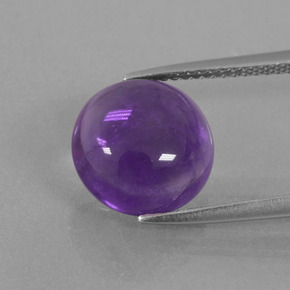 Medium Violet Amethyst Gem - 4.8ct Round Cabochon (ID: 392840)