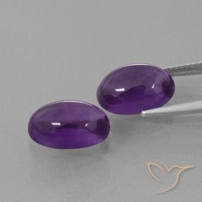 Amethyst Gemstones in 12 x 8 mm (calibrated) Size for Sale, Amethyst Stones in Reddish Violet Color