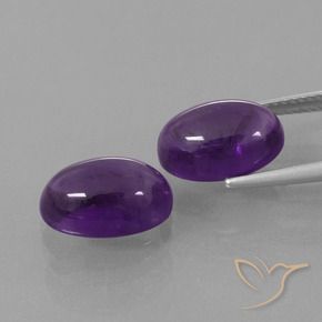 Amethyst Gemstones in 12 x 8 mm (calibrated) Size for Sale, Amethyst Stones in Reddish Violet Color