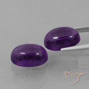 Amethyst Gemstones in 12 x 8 mm (calibrated) Size for Sale, Amethyst Stones in Medium Violet Color