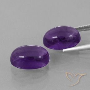 Amethyst Gemstones in 12 x 8 mm (calibrated) Size for Sale, Amethyst Stones in Medium Violet Color