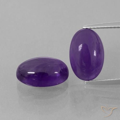 7.25ctw Natural Medium Violet Amethyst, Oval, Transparent