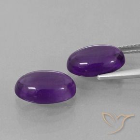 Amethyst Gemstones in 12 x 8 mm (calibrated) Size for Sale, Amethyst Stones in Medium Violet Color