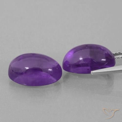 Amethyst Gemstones in 12 x 8 mm (calibrated) Size for Sale, Amethyst Stones in Medium Violet Color
