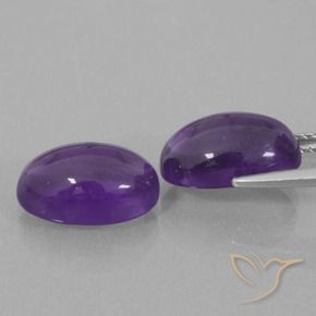 Amethyst Gemstones in 12 x 8 mm (calibrated) Size for Sale, Amethyst Stones in Medium Violet Color