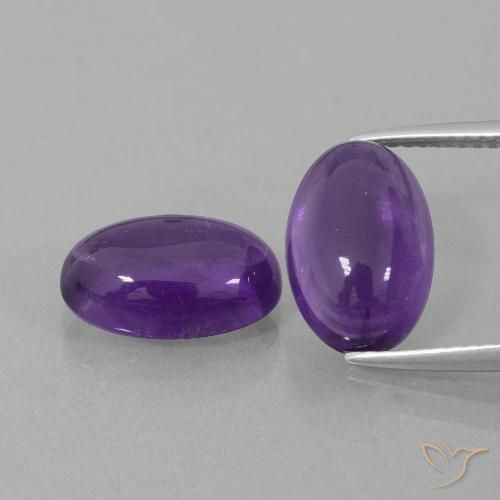 7.09ctw Natural Medium-Light Violet Amethyst, Oval, Transparent