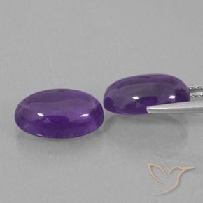 Amethyst Gemstones in 12 x 8 mm (calibrated) Size for Sale, Amethyst Stones in Medium-Light Violet Color