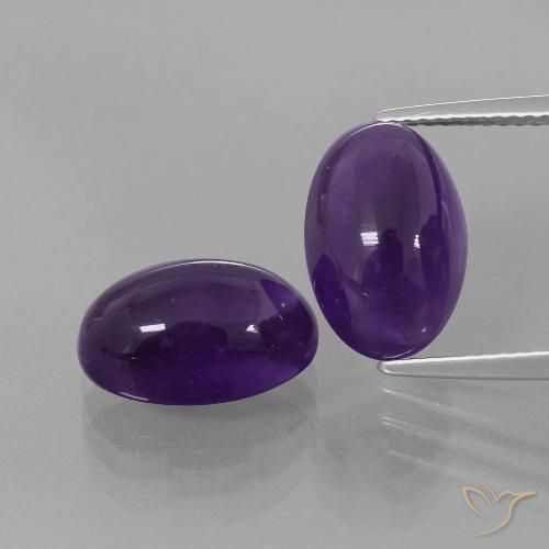 8.72ctw Natural Deep Violet Amethyst, Oval, Transparent