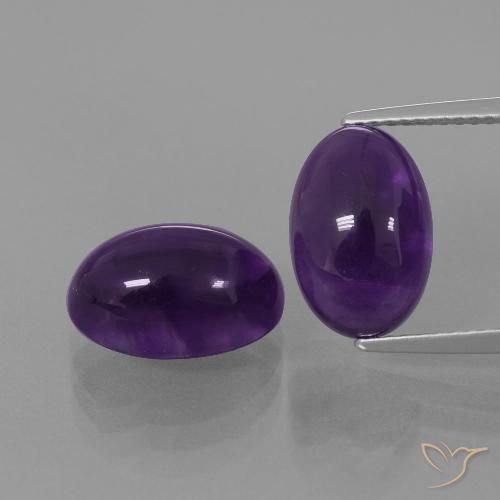 9.17ctw Natural Deep Violet Amethyst, Oval, Transparent