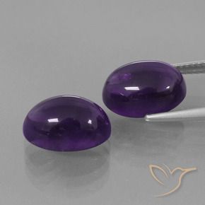 Amethyst Gemstones in 12 x 8 mm (calibrated) Size for Sale, Amethyst Stones in Deep Violet Color
