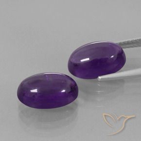 Amethyst Gemstones in 12 x 8 mm (calibrated) Size for Sale, Amethyst Stones in Medium Violet Color