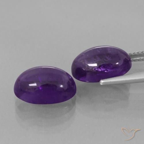 Amethyst Gemstones in 12 x 8 mm (calibrated) Size for Sale, Amethyst Stones in Medium Violet Color
