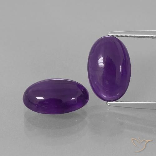 6.49ctw Natural Dark Violet Amethyst, Oval, Transparent