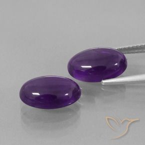 Amethyst Gemstones in 12 x 8 mm (calibrated) Size for Sale, Amethyst Stones in Dark Violet Color