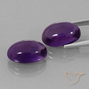 Amethyst Gemstones in 12 x 8 mm (calibrated) Size for Sale, Amethyst Stones in Deep Violet Color