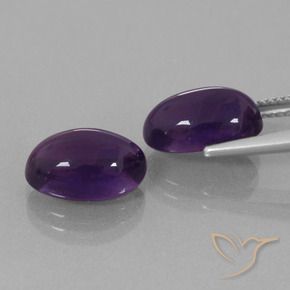 Amethyst Gemstones in 12 x 8 mm (calibrated) Size for Sale, Amethyst Stones in Dark Violet Color