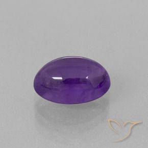 4.10 ct Violet Amethyst Stone, Natural Amethyst in Oval Cabochon Shape for Sale