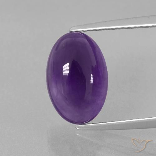 4.04ct Natural Medium-Light Violet Amethyst, Oval, Transparent