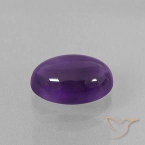 4.04 ct Violet Amethyst Stone, Natural Amethyst in Oval Cabochon Shape for Sale