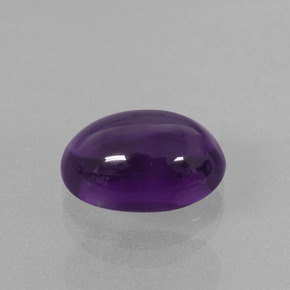 4.17 ct Violet Amethyst Stone, Natural Amethyst in Oval Cabochon Shape for Sale
