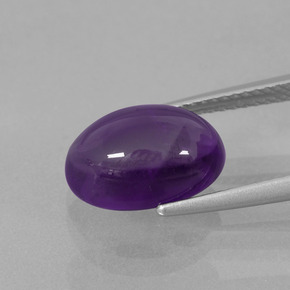 Amethyst Gemstone in 12.1 x 7.9 mm Size for Sale, Amethyst Stone in Violet Color