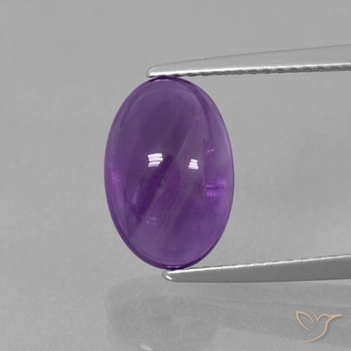 3.67ct Natural Medium Violet Amethyst, Oval, Transparent